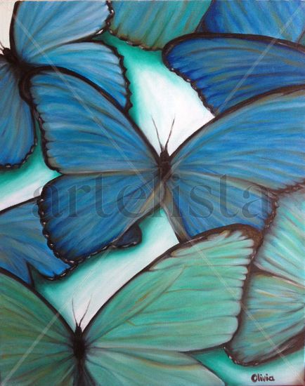 Mariposas Óleo Lienzo Animales