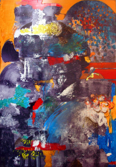 Abstract Taurino Media Mixta Lienzo Otros