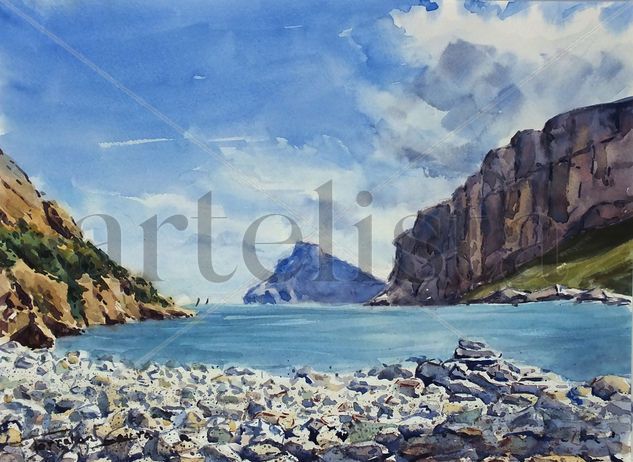 Cala Boquer Watercolour Paper Marine Painting