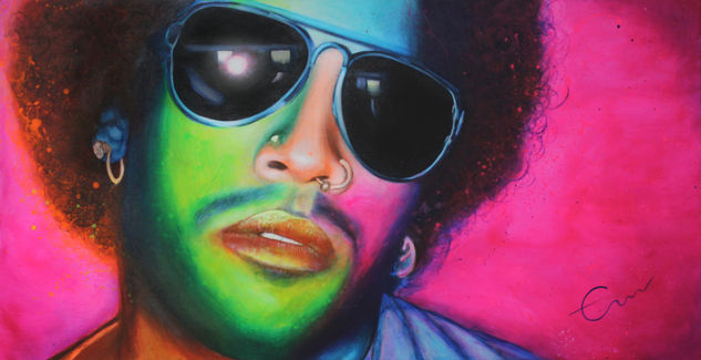 Lenny Kravitz Acrílico Lienzo Retrato