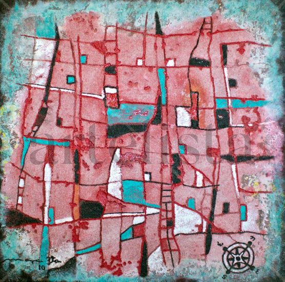 RUMBO- AQUI Mixed media Panel Landscaping