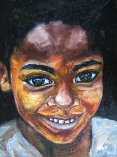 Ethnic Oil Canvas Portrait