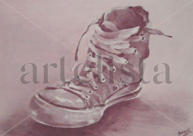 Zapatilla Oil Paper Figure Painting