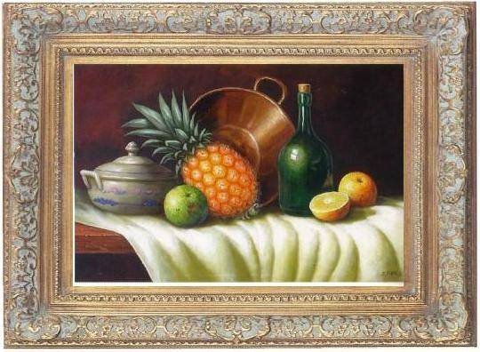 frutas y basija metalica