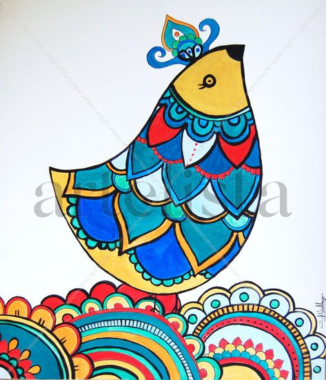 Pajaro real Acrylic Paper Animals