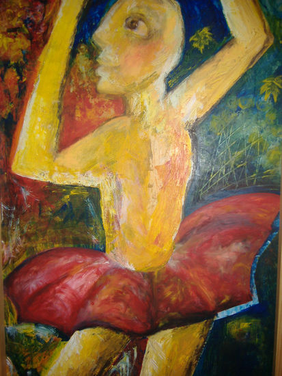 Bailarina Acrylic Panel Figure Painting