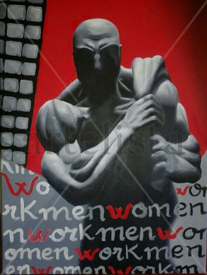 Workmen Óleo Lienzo Figura