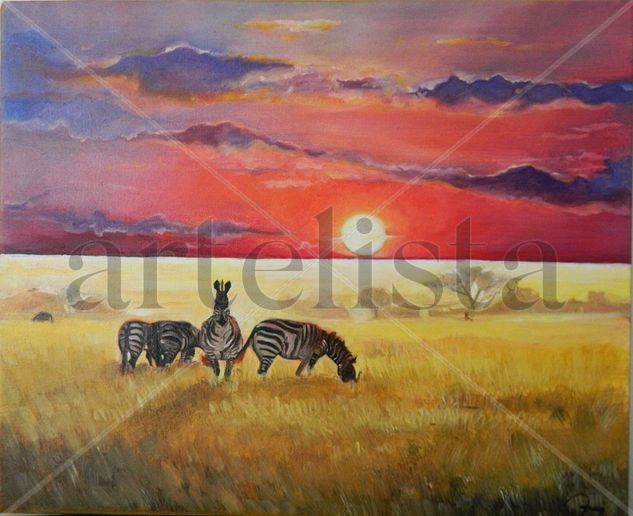 Savana Life Wild Oil Canvas Landscaping