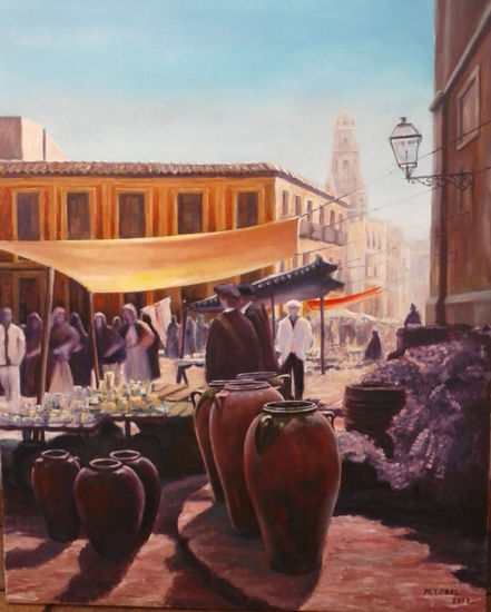 Mercado de Sto Domingo Oil Canvas Landscaping