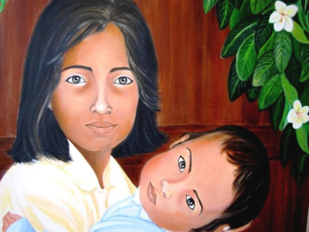 Miradas de Sulawesi (Indonesia) Acrylic Canvas Portrait