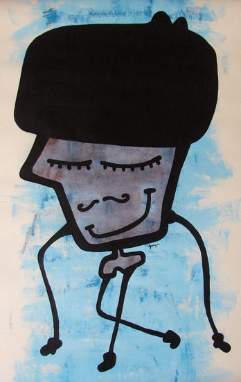 Parisien 1 Acrylic Paper Figure Painting