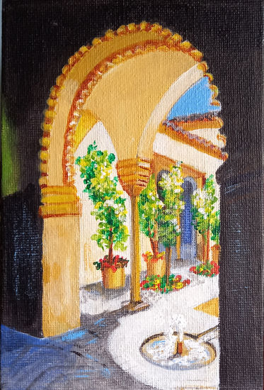 Patio de los naranjos Acrylic Card Landscaping