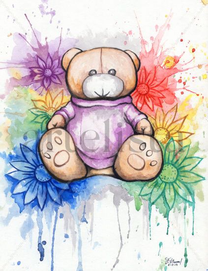 Teddy bear Watercolour Paper Others