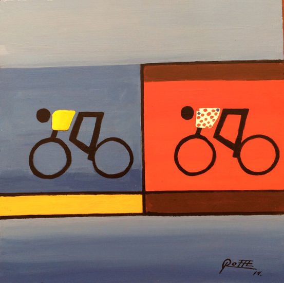 CYCLISTS I Acrylic Panel Sports