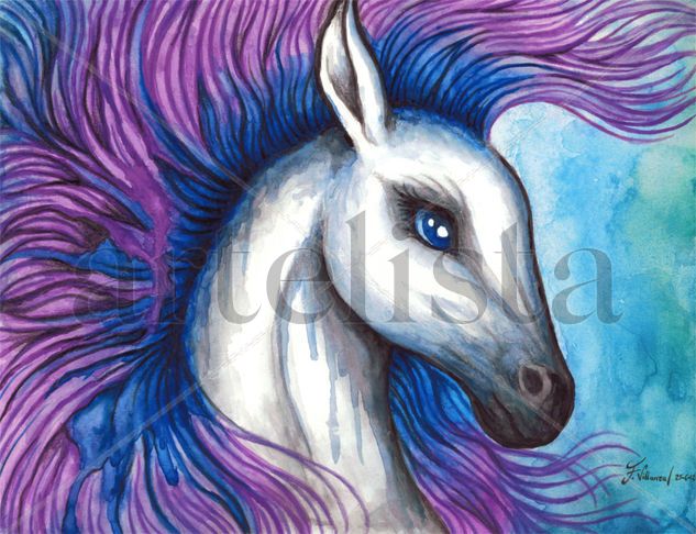 Dream horse Acuarela Papel Animales