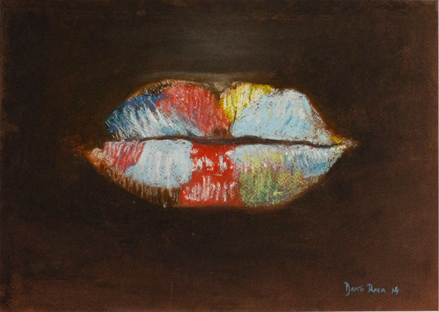 LABIOS DE CARNAVAL Pastel Card Figure Painting