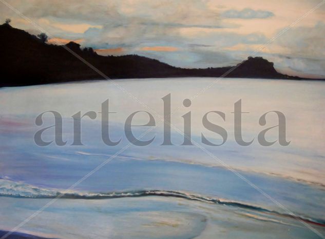 Atardecer Oil Panel Marine Painting