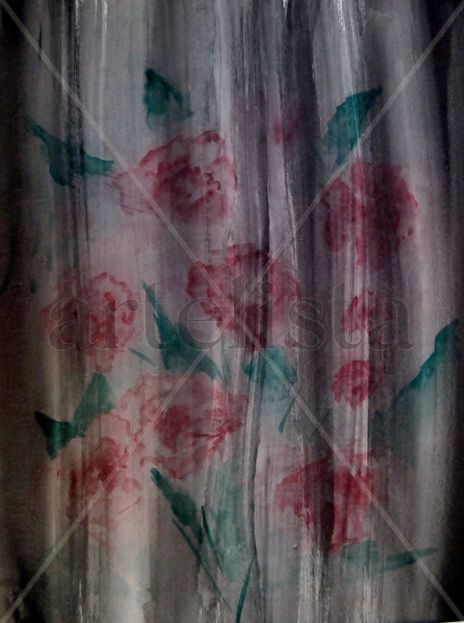 Flores en tela