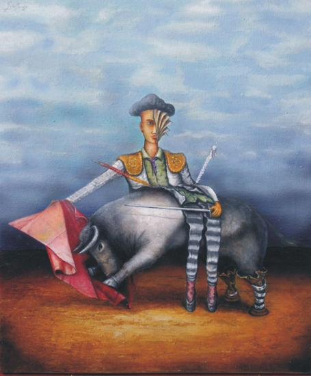 El torero del miedo Oil Canvas Figure Painting