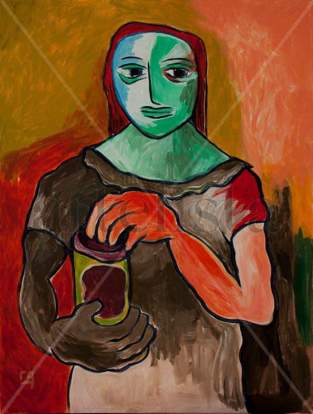 Mujer con bote