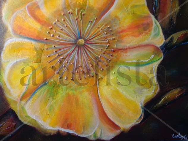 Mimulo Acrylic Canvas Floral Painting