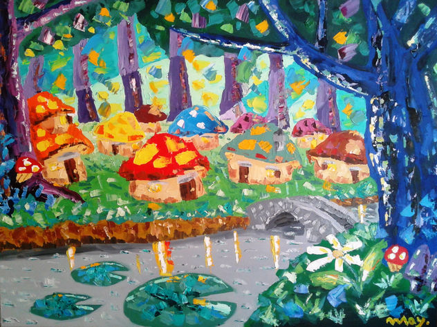 Aldea pitufo (70 x 60 cm)