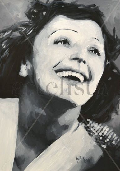 Piaf Óleo Cartulina Figura