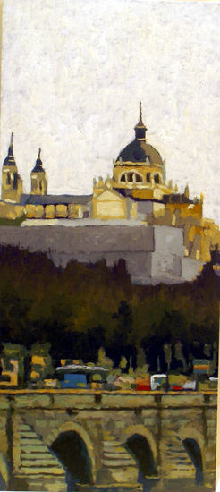 Puente de Segovia Oil Panel Landscaping