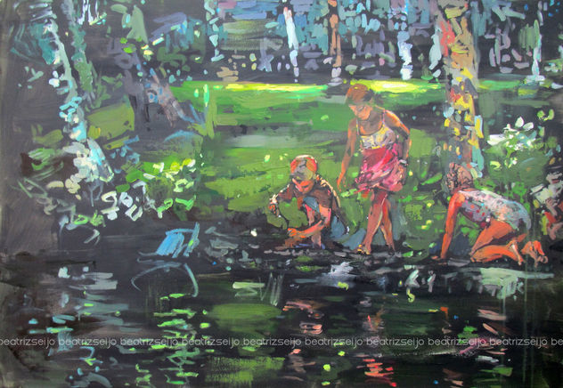 Niños en el río