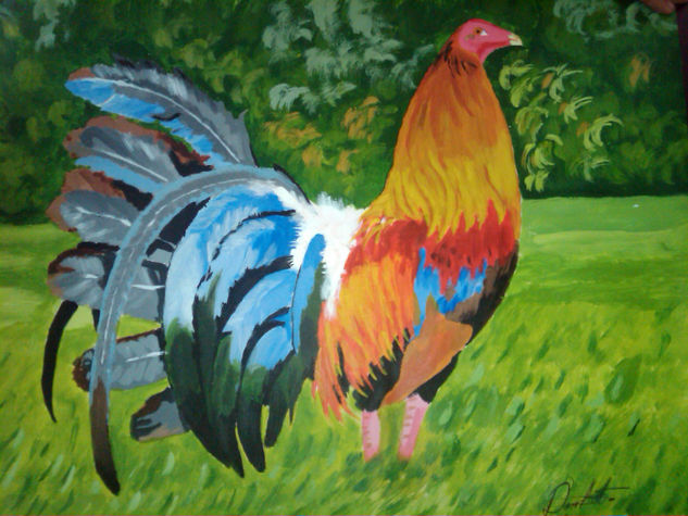 el Gallo pintoresco Acrylic Paper Animals