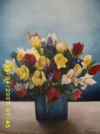 flores Oil Canvas Floral Painting