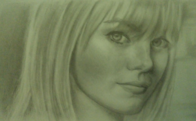 retrato de emma stone Lápiz