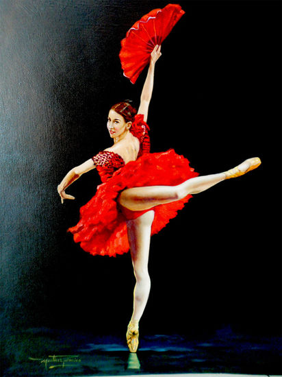 BAILARINA Oil Canvas Figure Painting