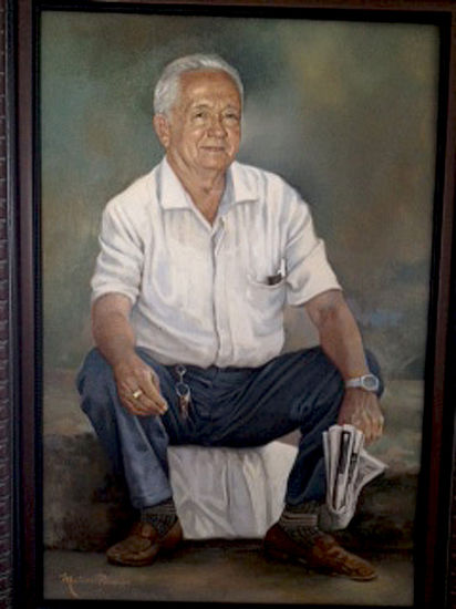 ABUELO Oil Canvas Portrait