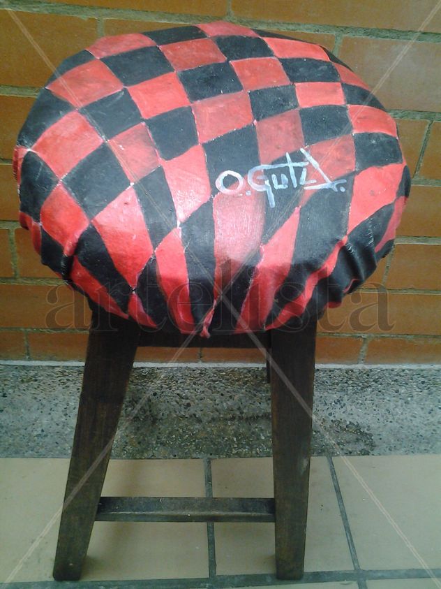 Butaca tapizada con lienzo