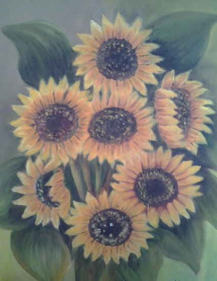 Girasoles Oil Canvas Floral Painting