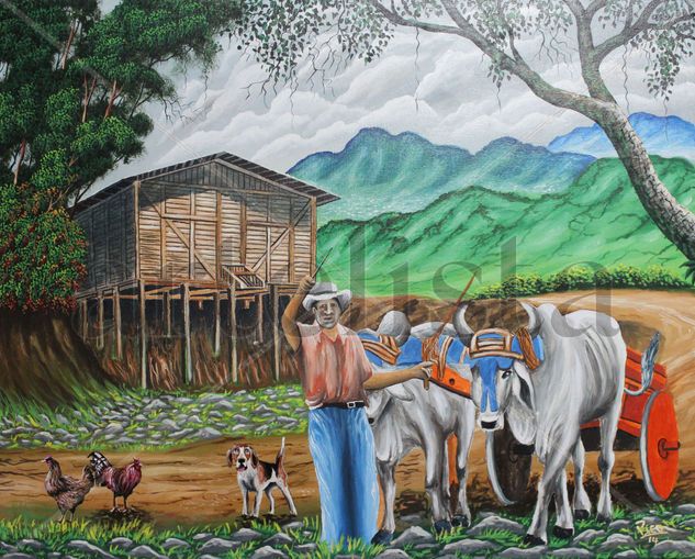 CAFE DE COSTA RICA. Acrylic Canvas Landscaping