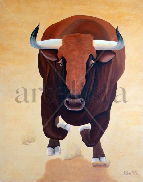 Un Toro Cargando