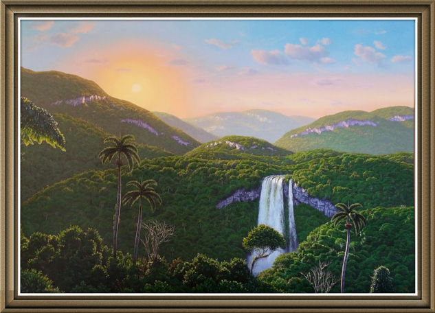 cascada de mis sueños Oil Canvas Landscaping