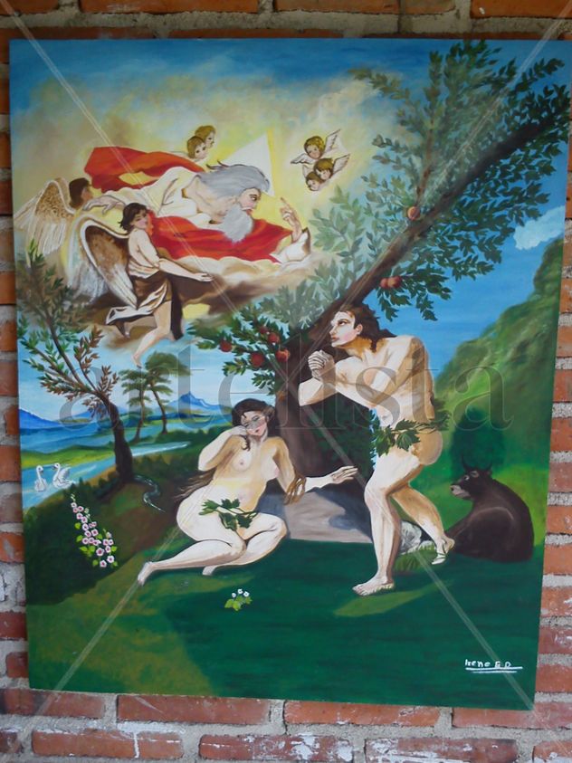 Interpretación de la Expulción del paraíso de C.J.Natoire