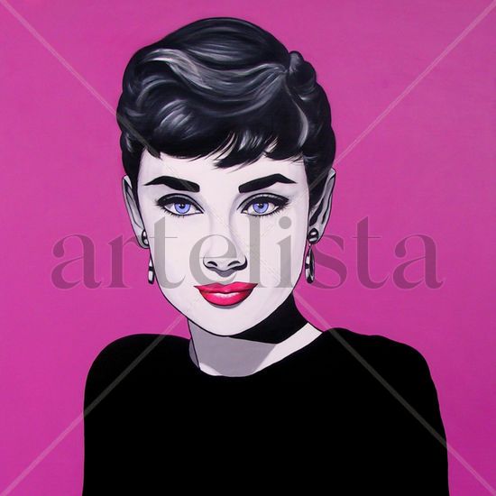 Audrey Hepburn III Acrílico Lienzo Figura