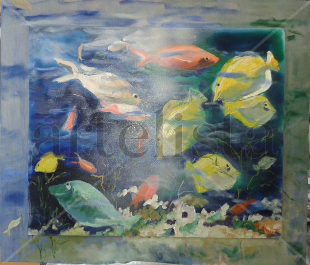 Acuario 2 Oil Panel Animals