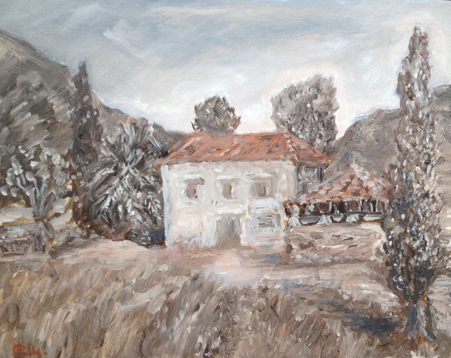 paisaje asturiano/2014 Oil Textile Landscaping