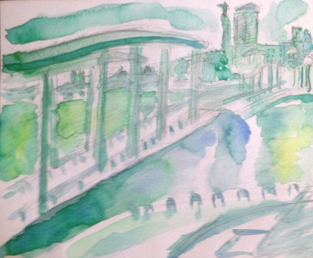 paisaje urbano/BCN/acuarela Watercolour Paper Landscaping