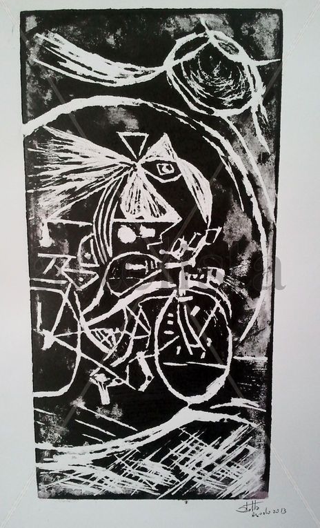 El ciclista, en negro