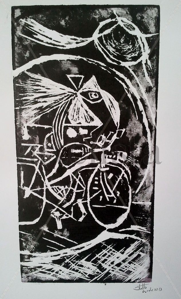 el ciclista, en negro