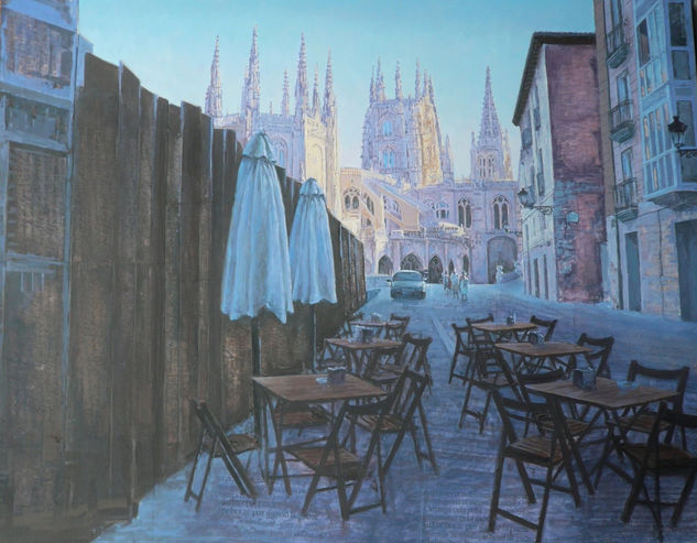 calle Fernaán González (Burgos) Oil Panel Landscaping