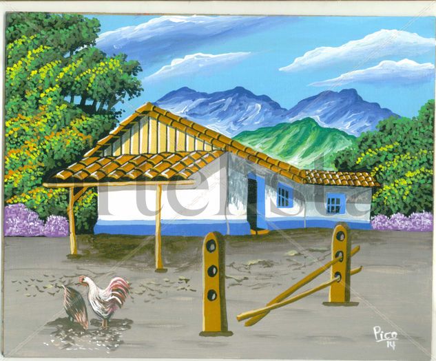 CASAS VIEJAS DE COSTA RICA Acrylic Canvas Landscaping