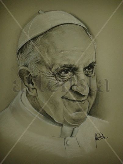 Papa Francisco Mixed Media