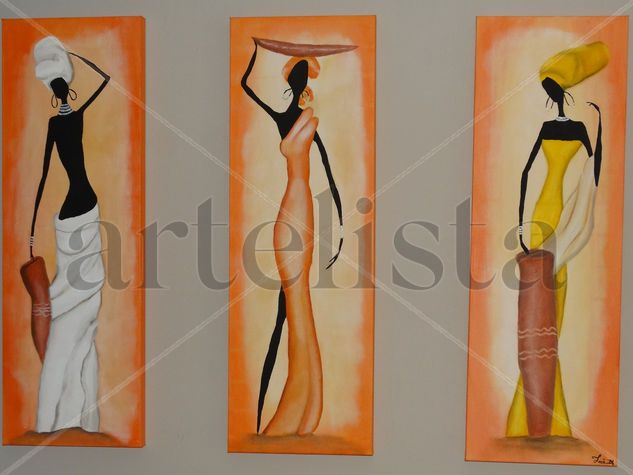 African Ladies Acrylic Canvas Others